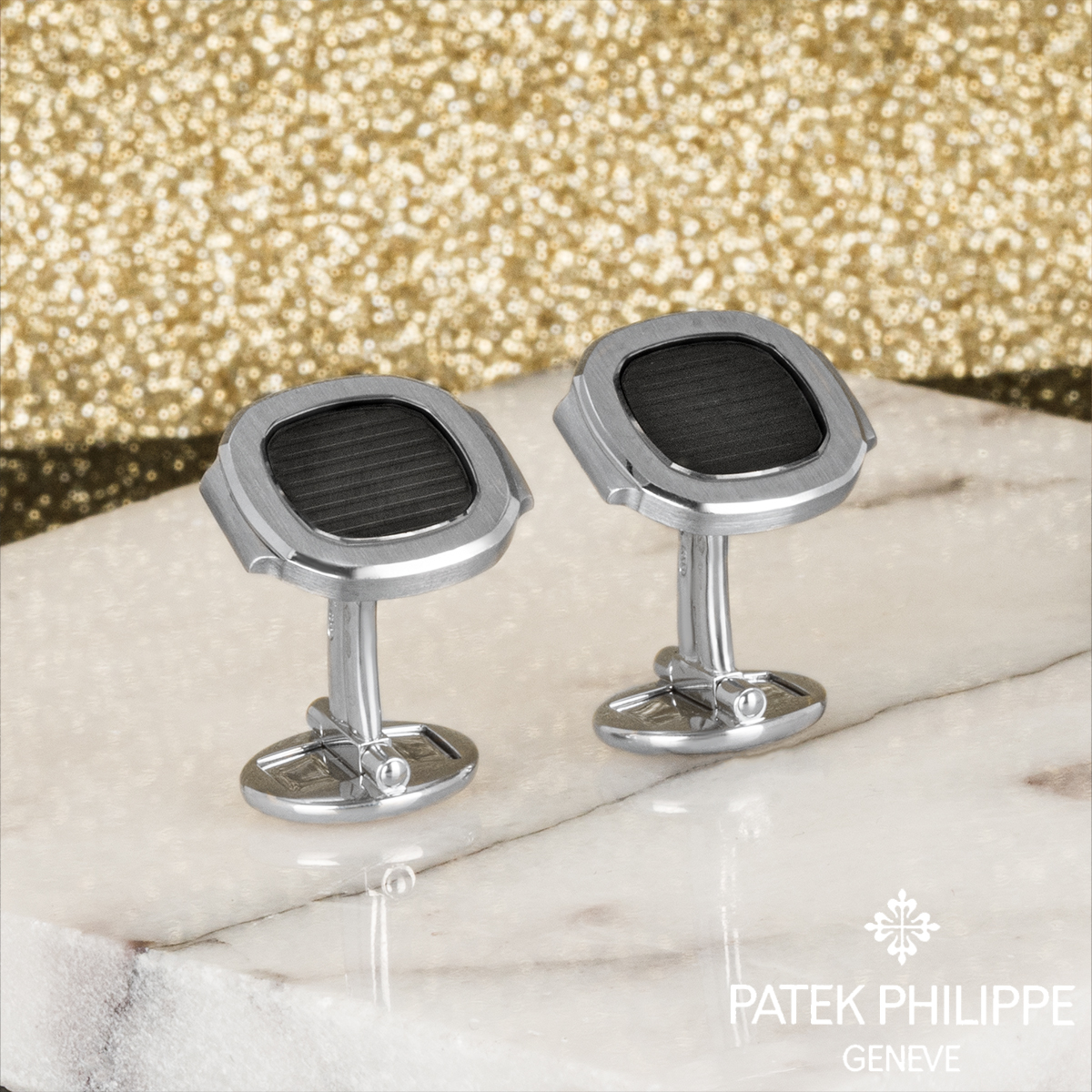 Patek Philippe White Gold Nautilus Cufflinks 205.9057G-011